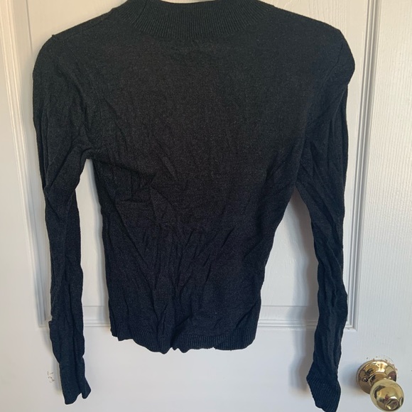 Garage, Dark Grey Mock Neck Sweater, Size: X Small - Picture 2 of 3